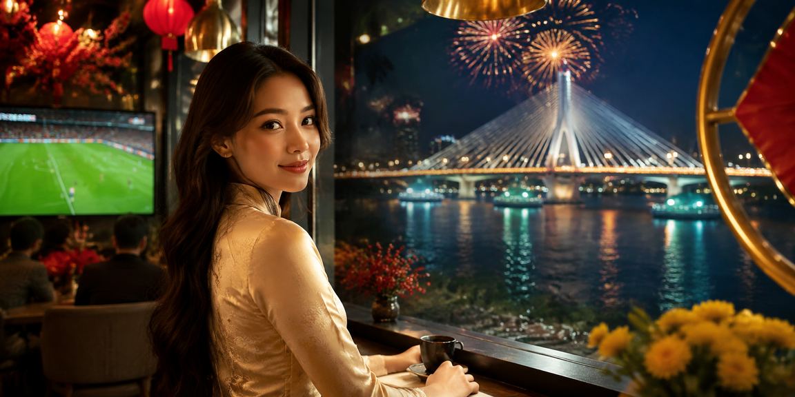 Người dùng Cần Thơ đặt cược bóng đá trực tuyến trên điện thoại với trang phục áo dài