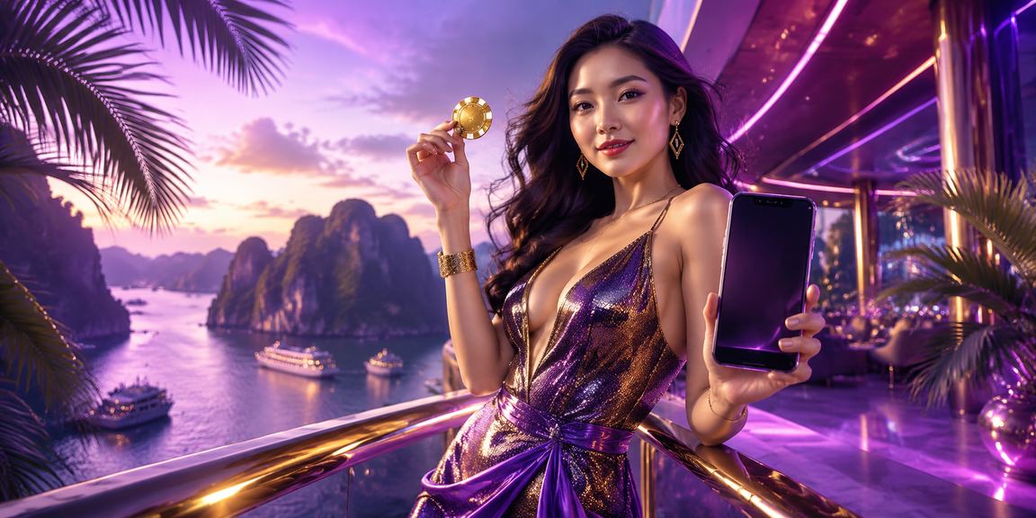 Trải nghiệm casino di động tại Hạ Long Bay với giao diện neon rực rỡ trên 750