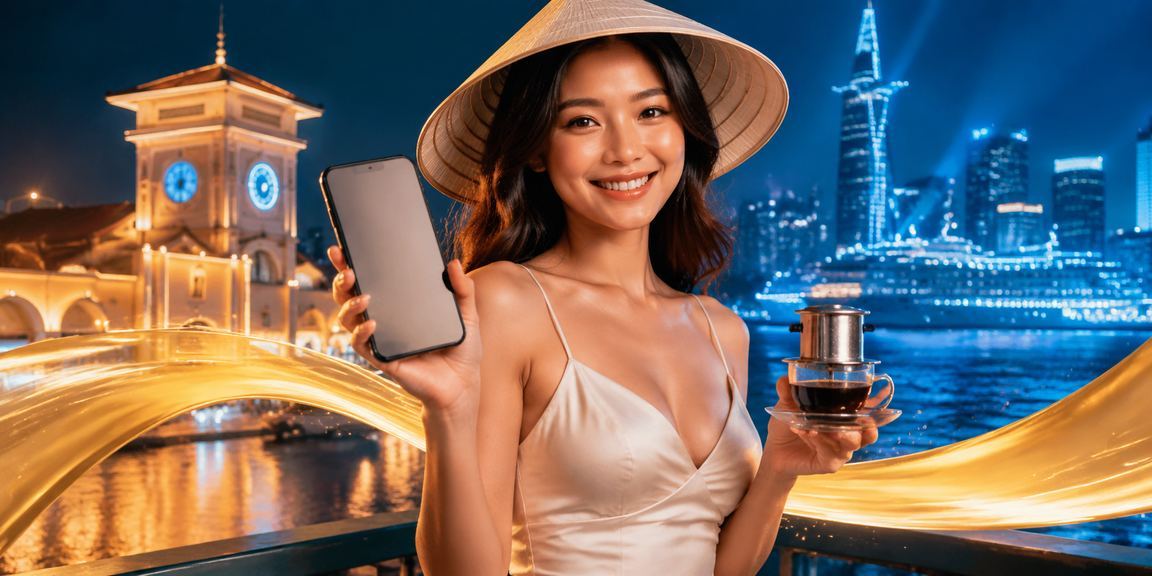 Người dùng TP. Hồ Chí Minh chơi casino trực tuyến trên điện thoại tại quán cà phê