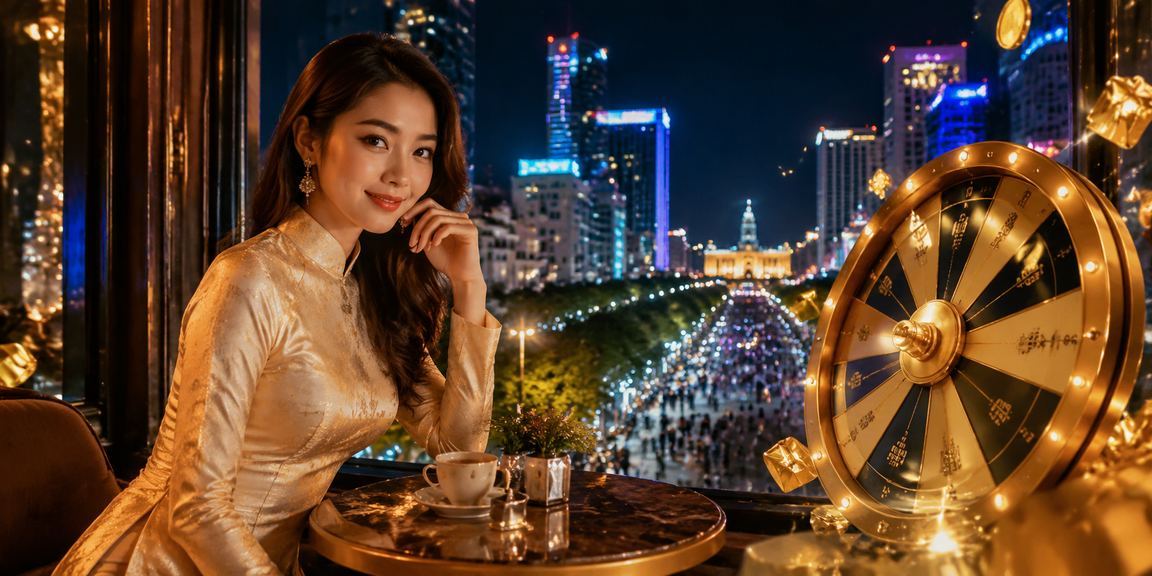 Người chơi trải nghiệm roulette trực tuyến tại TP. Hồ Chí Minh với trang phục áo dài