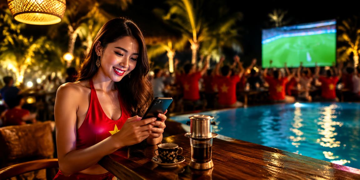Người chơi thư giãn tại Mũi Né với điện thoại, thể hiện cân bằng giải trí lành mạnh