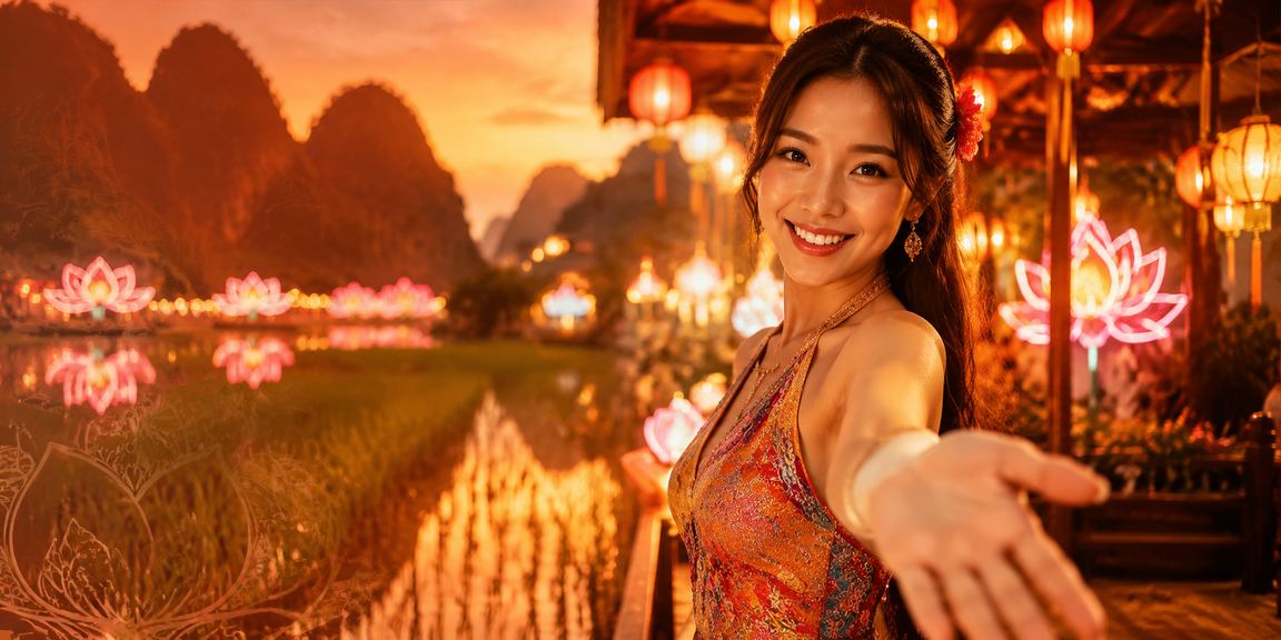 Không khí chợ đêm Ninh Bình và người dân giải trí với xổ số trực tuyến trên điện thoại